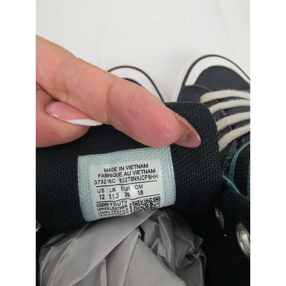 Converse Kids Pro Blaze Strap High Top Sneakers Black Teal 373216C Size 12 Youth